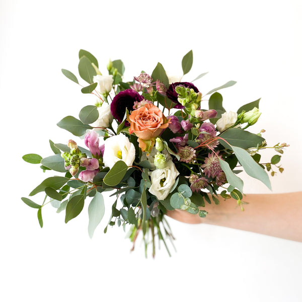 Muted & Moody Mix • Seasonal • Hand-Tied Bouquet
